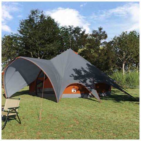 Tenda Teepee con tetto Grigio e arancione 600 x 600 x 347 cm - Foto 2