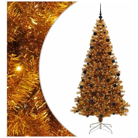 Albero di Natale con 300 LED con supporto Oro 210 cm PET - Foto 1