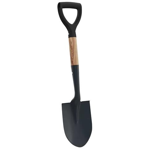 Pala Nero 68,5 cm Acciaio Rivestito e Legno Massiccio - Foto 1