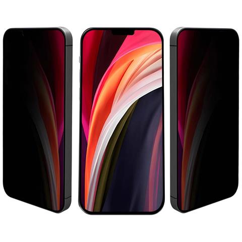 Vetro Temperato 2.5d Per Iphone 13 / 14 / Se / 16e Anti-spia, Nero Trasparente - Foto 4