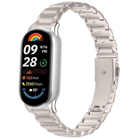 Elegante Cinturino In Acciaio Inossidabile Compatibile Con Xiaomi Band 8/9/10 - Cinturino In Metallo Sottile Starlight - Foto 2