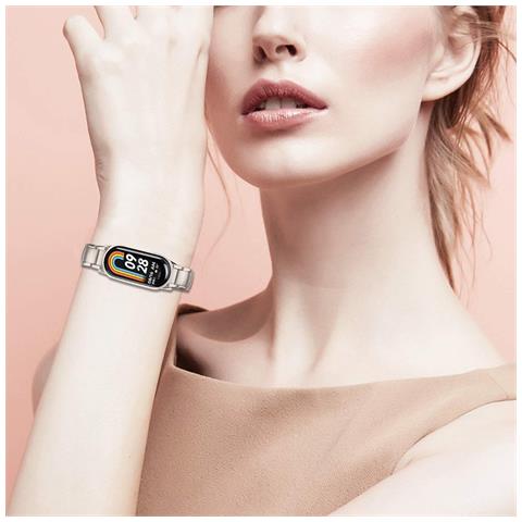 Elegante Cinturino In Acciaio Inossidabile Compatibile Con Xiaomi Band 8/9/10 - Cinturino In Metallo Sottile Starlight - Foto 5