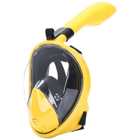 Maschera Da Snorkeling Integrale L /xl: Vista Panoramica 180°, Anti-appannamento, Silicone Liquido Black+yellow - Foto 1