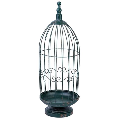 Gabbia Decorativa In Metallo 24,77x24,77x72,39h Cm - Foto 1