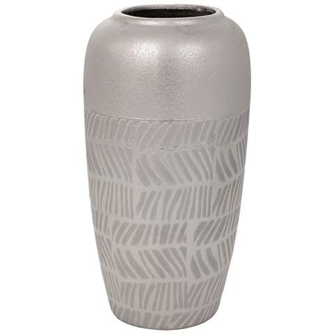 Vaso In Ceramica Argento 15x15x29,5h - Foto 1