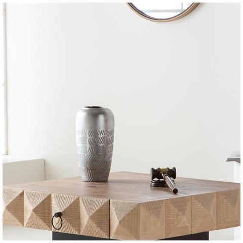 Vaso In Ceramica Argento 15x15x29,5h - Foto 2