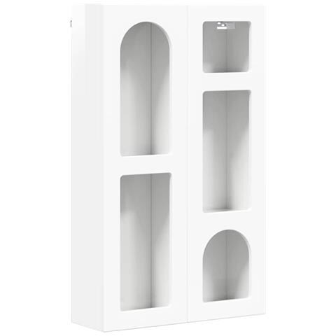 Armadio pensile con lo scaffale Bianco Lucido 59 x 20 x 100 cm - Foto 1