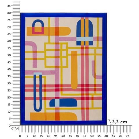 Stampa Su Tela Modis B Astratto Pop Con Cornice Blu, 60x80 Cm - Foto 6