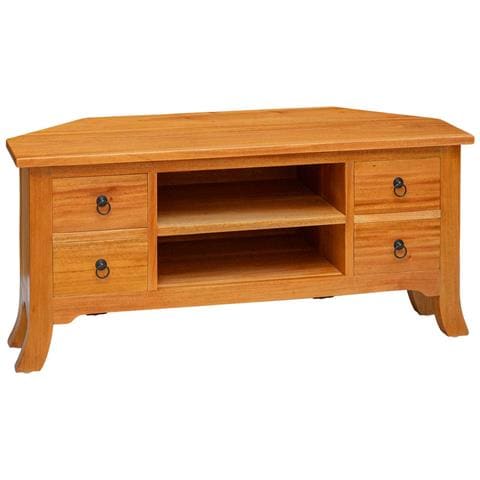Mobile TV Naturale 100 x 40,5 x 46 cm Legno di Mogano Massello - Foto 1