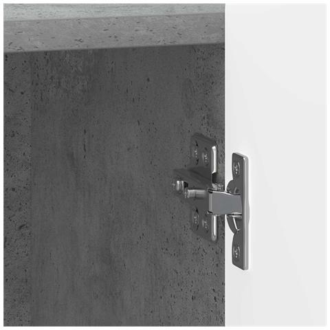 Armadio da Notte 2 pcs Grigio Cemento 43 x 34,5 x 52 cm - Foto 9