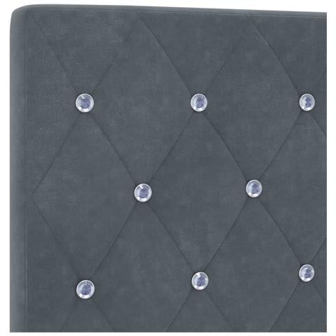 Letto box spring con materasso Grigio Scuro 160 x 200 cm - Foto 9