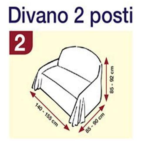 Copridivano Con Laccetti Disegno Scozzese Colore Rosso Modello O.B. 2 Posti Rosso - Foto 4