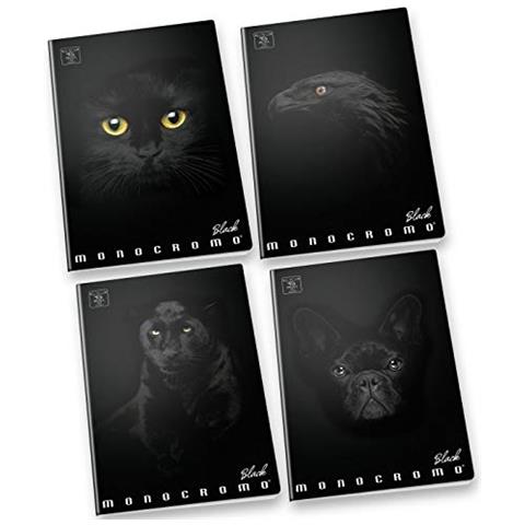 Maxi Quaderno Pigna Monocromo Black 02303370c - Rigatura C - Confezione 10 Quaderni Ass. - Foto 1