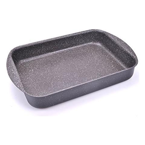 Etnea Lasagnera, Alluminio Antiaderente Effetto Pietra, Nero, 31 x 23 cm, 31x23 cm - Foto 1