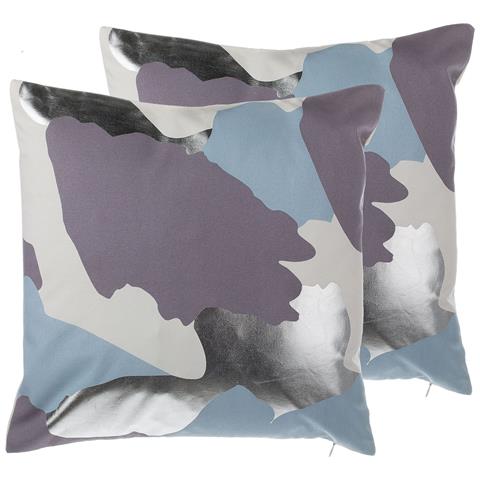 Set Di 2 Cuscini Decorativi 45x45cm Lilla Aregnto Ixia - Foto 14