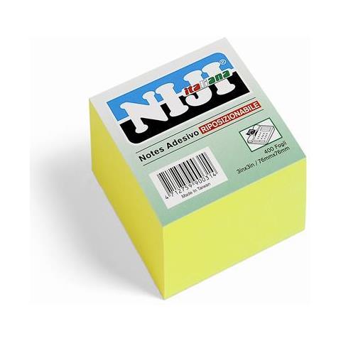 Notes Adesivo Cubo Memo Stick 400 Fogli Gialli - Foto 1
