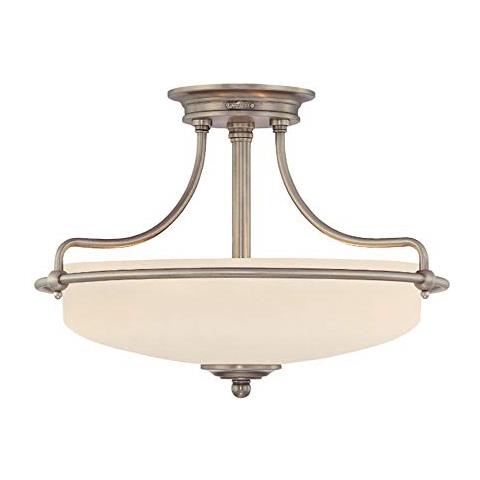 Quoizel Qz / griffin / sfsan - Lampadario Da Soffitto, In Nichel, 43,2 X 43,2 X 30,5 Cm - Foto 1