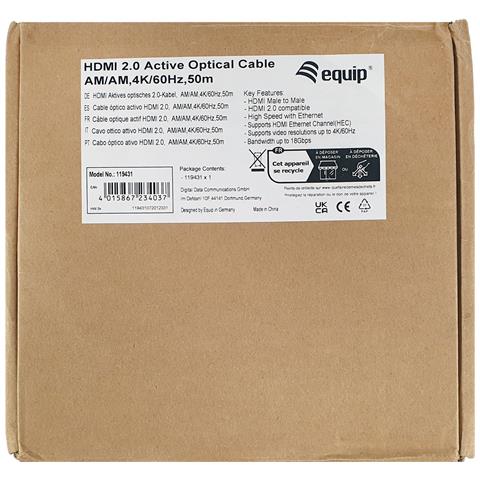 119433 Cavo ottico attivo HDMI 2.0, 100 m, 4K / 60Hz - Foto 4