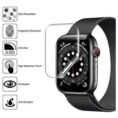 Schermo Lk 6 Pack Protector Per Apple Osservare 40 Millimetri Serie 654 Bordi No Sollevato Se Hd Rimuovono Flessibile Premio Tpu Film Caso Amichevole Bolla-libero Non Bagnato Applicazione Tpu Film - Foto 4