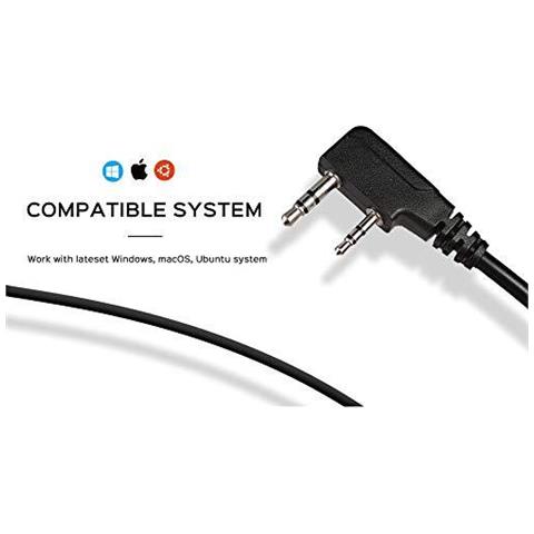 Pc001 Ftdi Usb Cavo Di Programmazione Plug And Play Compatibile Con Baofeng Uv-5r Bf-888s Bf-f8hp R2 Ga-2s Retevis H-777 Rt21 Rt22 Kenwood Tyt Radio Bidirezionale - Foto 2