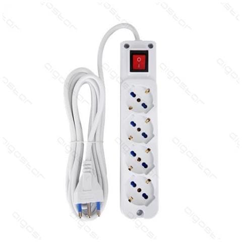 Multipresa Ciabatta Elettrica Schuko 4 Posti Con Interruttore Generale Cavo Da 1,5 Metri Spina 16a 250v P4010a A 10a16af - Foto 2