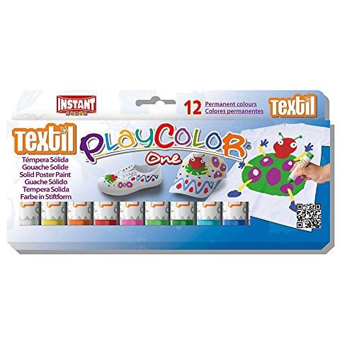 con. 12 tempera solida Playcolor Textil One 10g 10461 - Foto 1