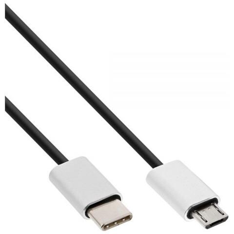 35844 1.5m Micro-USB B USB C Alluminio, Nero cavo USB - Foto 1