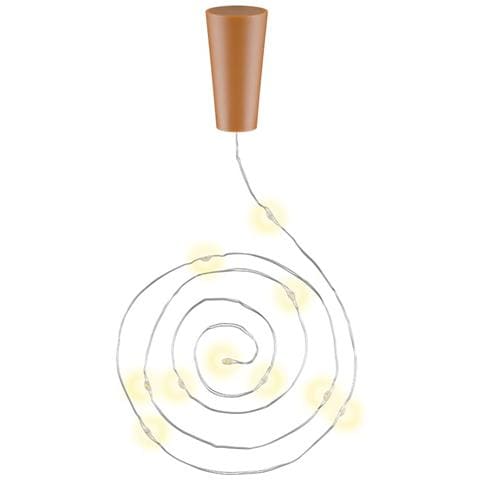 Confezione Da 3pz Catena Luminosa Per Bottiglie Da 10 Led Con Timer - Foto 2