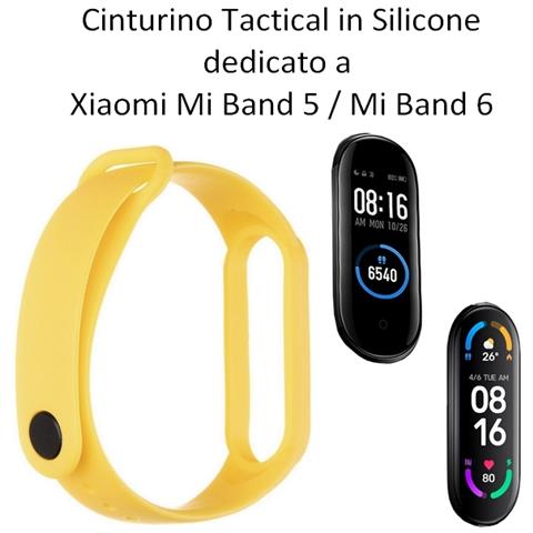 Cinturino 654 Originale Silicone Per Xiaomi Mi Band 5 - 6 Giallo - Foto 2