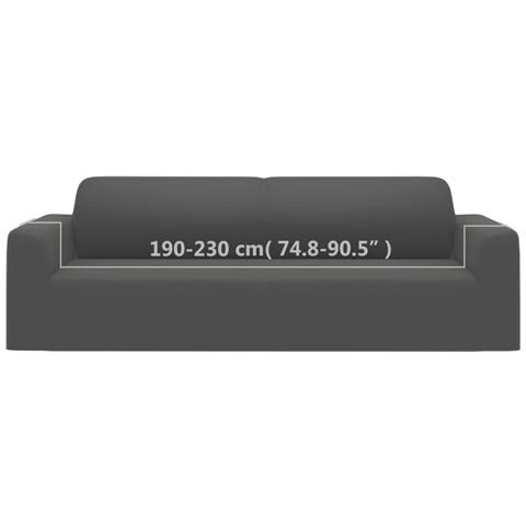 Fodera Elasticizzata Divano 3 Posti Jersey Poliestere Antracite - Foto 14