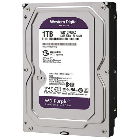 [Ricondizionato GOLD] Wd Purple Wd10purz 3,5"" 1tb Sata Hard Disk Disco Rigido Hdd Computer Fisso Dvr - Foto 1