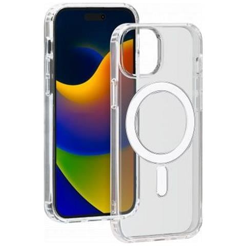 Cover Compatibile Ibrida Magsafe Per Iphone 15 Plus, Trasparente - Foto 1