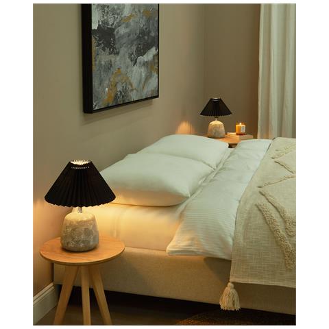Set Di 2 Lampade Da Tavolo Zeyi Ceramica Nero - Foto 1