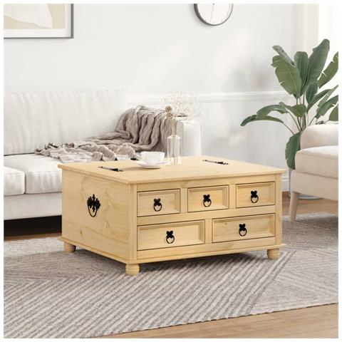 Scatola Portaoggetti Corona 90x78x45 Cm Legno Massello Di Pino - Foto 2