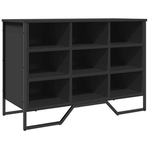 Scarpiera Nera 90x38x61,5 cm in Truciolato - Foto 2