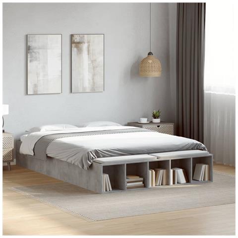 Giroletto Grigio Cemento 135x190 Cm In Legno Multistrato - Foto 1