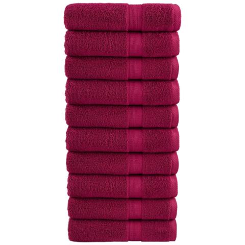 Asciugamani Premium SOLUND 10 pz Bordeaux 50x100 cm 600gsm - Foto 1
