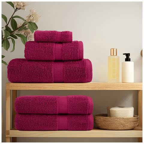 Asciugamani Premium SOLUND 10 pz Bordeaux 50x100 cm 600gsm - Foto 3