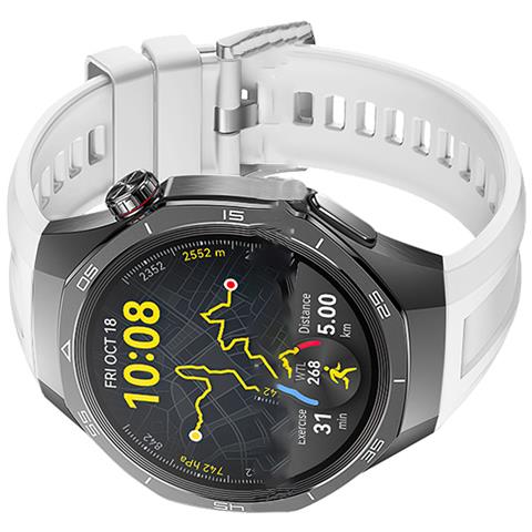 Cinturino In Silicone Da 22 Mm Per Huawei Watch Gt5 Pro 46 Mm White + Silver - Foto 3