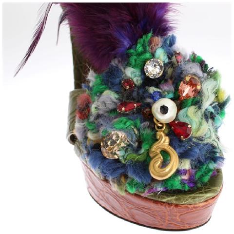 Scarpe Crystal In Pelle Di Coccodrillo Caimano - Eu35/us4.5 - Foto 5