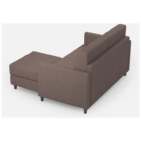 Divano Karay 2 Posti Medio (due Sedute Da 70cm) + Pouf Misure Esterne L. 158 P. 145 Colore Talpa - Foto 5