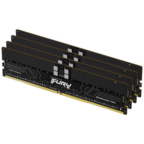 FURY 128GB 6400MT /s DDR5 ECC Reg CL32 DIMM (Kit da 4) Renegade Pro EXPO - Foto 1