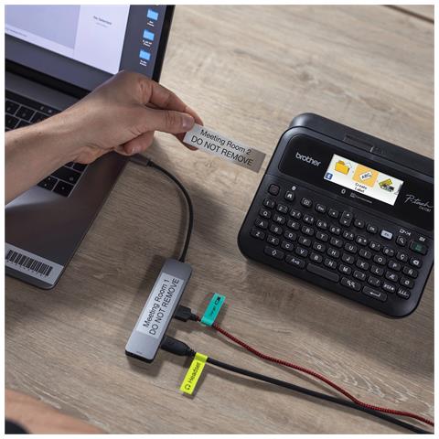 PT-D610BTVP stampante per etichette (CD) Trasferimento termico 180 x 360 DPI 30 mm /s Con cavo e senza cavo TZe Bluetooth - Foto 7