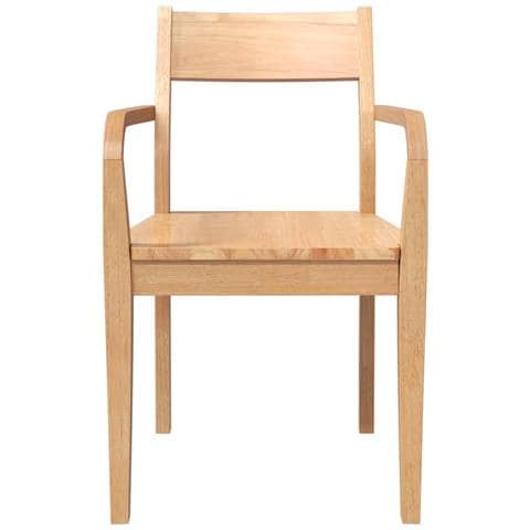 Sedie da Pranzo 2 pz Naturale in Legno Massello di Hevea - Foto 10