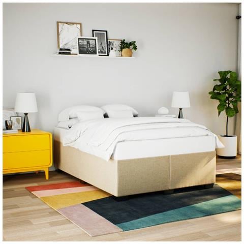 Giroletto Senza Materasso Crema 140x190 Cm In Tessuto - Foto 1