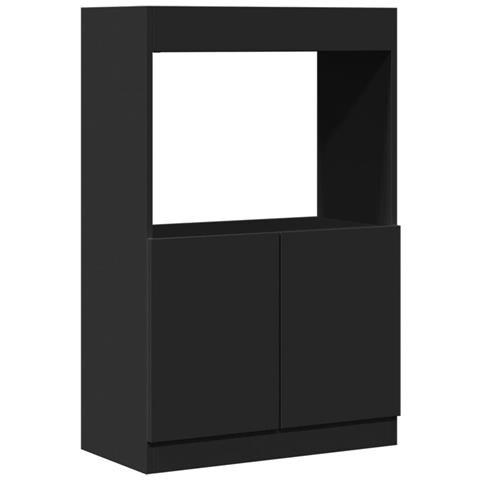 Credenza Nera 63x33x100 Cm In Legno Multistrato - Foto 2