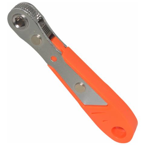 Mini Cacciavite A Cricchetto Da 36 Denti - Arancione Reversibile Con 10 Punte Nere - Foto 5