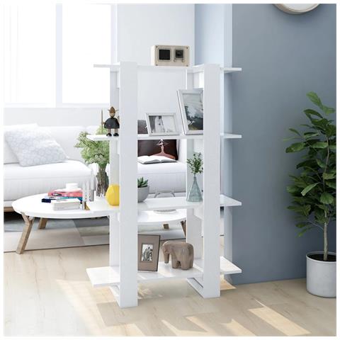 Lusso Casadino -  Libreria/divisorio Bianco 80x30x123,5 Cm - Foto 8