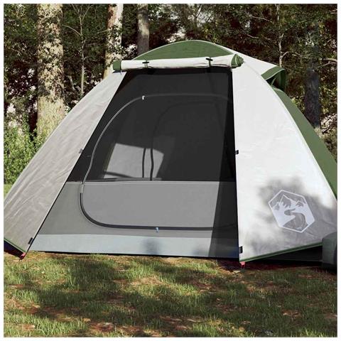 Tenda da Campeggio a Cupola per 2 Persone Verde Impermeabile - Foto 1