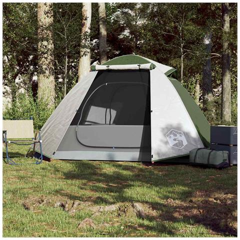 Tenda da Campeggio a Cupola per 2 Persone Verde Impermeabile - Foto 2